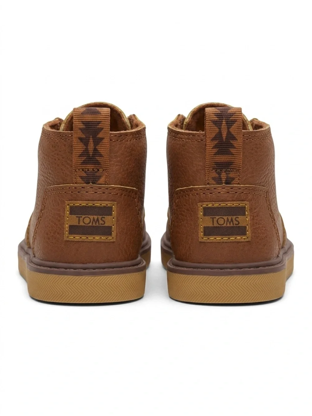 Toms Toddler Tan Brown Leather Moccasin-Style Chukka Boots - Western - size 6